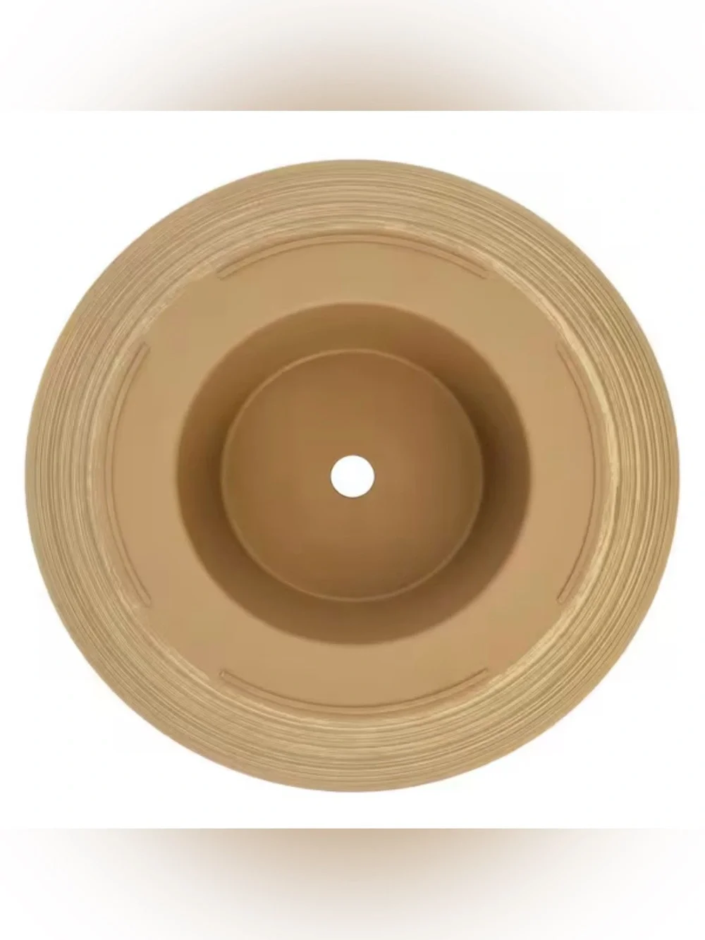 Vigoro Thatcher Medium Beige Round Planter 11.3” Plastic Pot w/ Drainage Hole